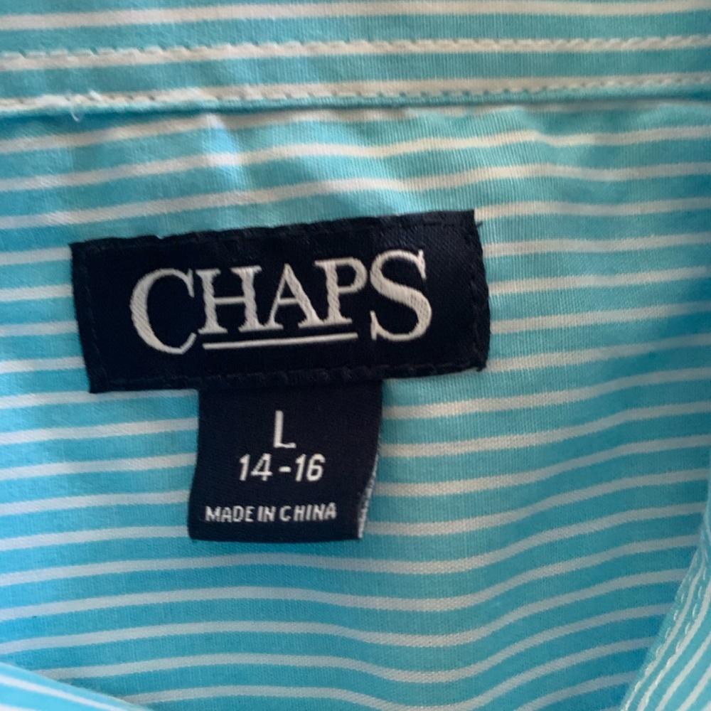 Girls Chaps blouse. Size 12-14 L, turquoise